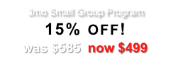 3mo Small Group Program
15% OFF!
was $585  now $499
Call or email to START
